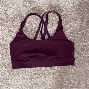 Lululemon energy bra burgundy 4